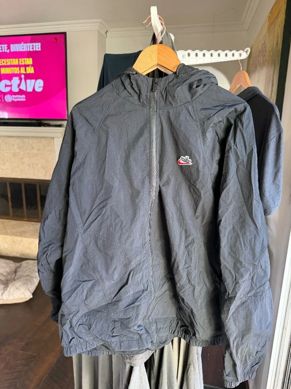 NIKE MENS ZIP WINDBREAKER (SIZE L)